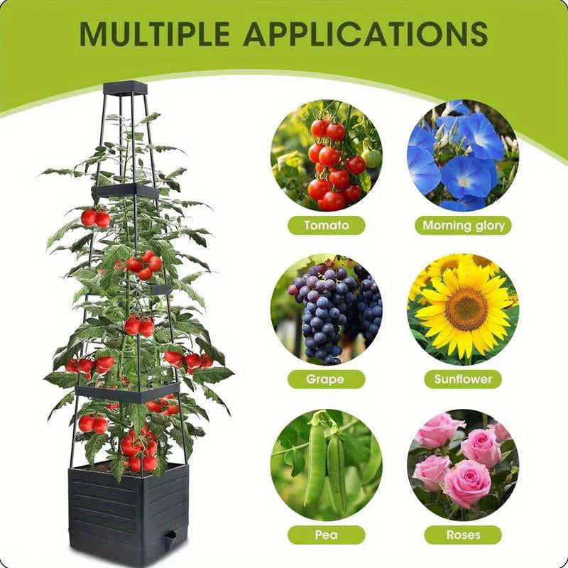 Garden Raised Bed Planter Boxes with Trellis