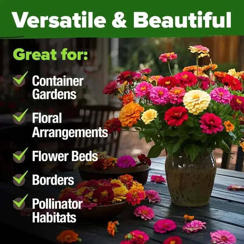 🔥HOT SALE 49% OFF-Zinnia Seeds - Pure Seeds - No Filler - USA Heirloom Flower Seeds（副本）