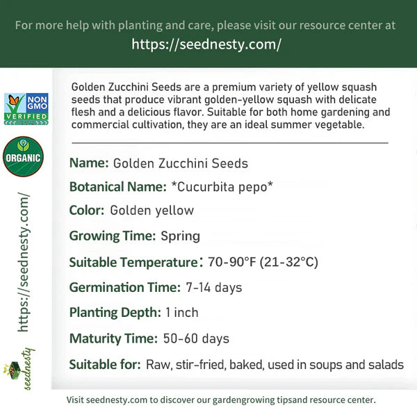 Golden Zucchini Seeds