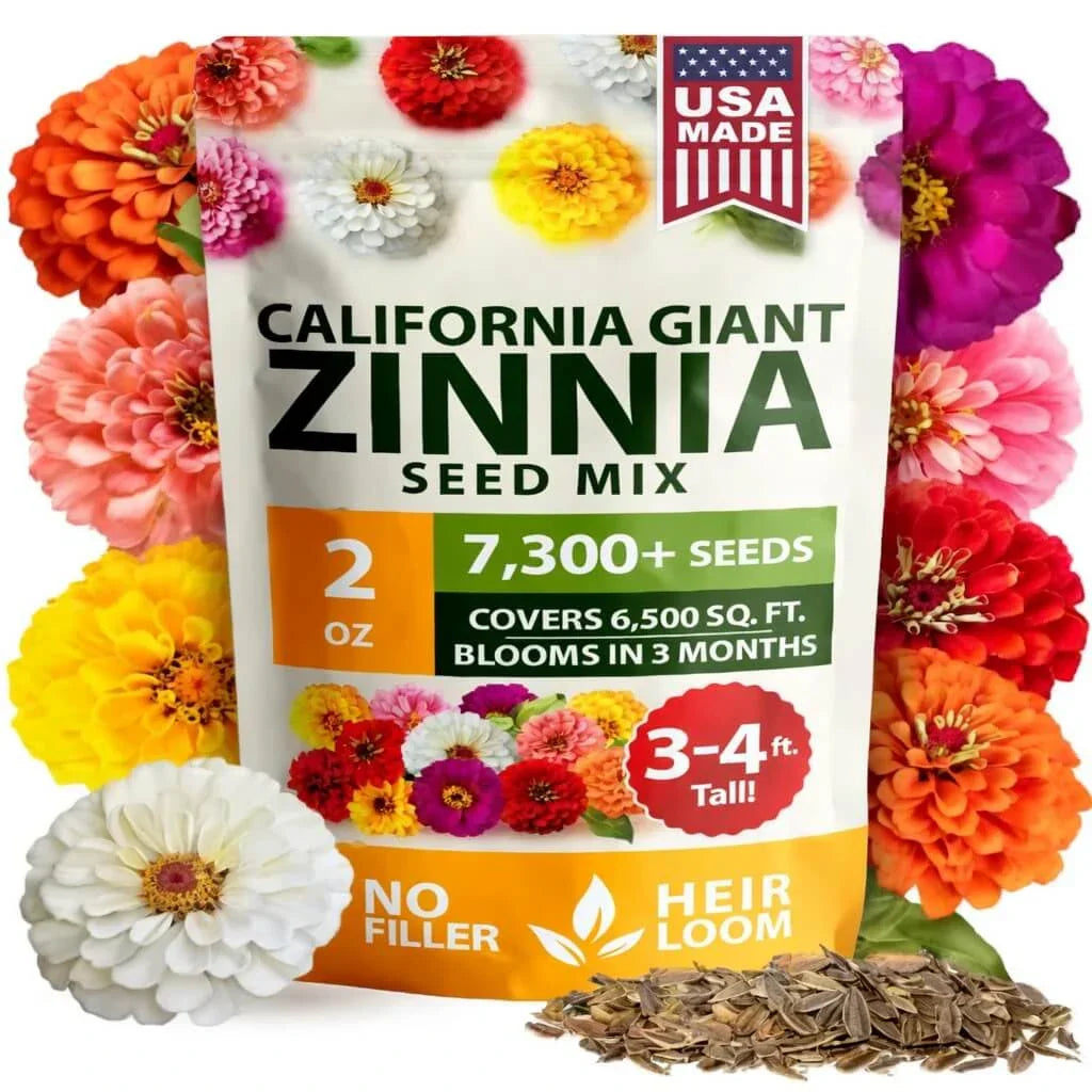 🔥HOT SALE 49% OFF-Zinnia Seeds - Pure Seeds - No Filler - USA Heirloom Flower Seeds